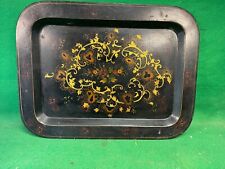 dipinto su vassoio antico natura morta floreale forse napoleone