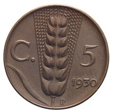 DN - Regno d'Italia - 5 centesimi 1930 -  Vittorio Emanuele III - 12044