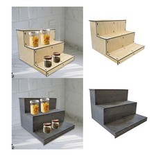 Espositore in legno per bicchieri multifunzionali, espositore per alimenti