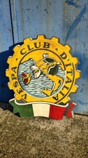 Insegna Piaggio Vespa Club Italia Logo Scudo Vintage Introvabile 