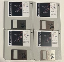 Vintage Apple Macintosh Classic Plus Game Pack Test Drive II: The duel Ford SimII