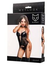 Guepiere in Pelle e Pizzo con