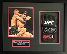 Guanto Dustin Poirier autografato firmato incorniciato UFC JSA COA Michael Chandler