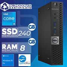 Mini PC Computer Dell 3040 i5-6400T Ram 8GB SSD 240GB HDMI Win10 Ricondizionato