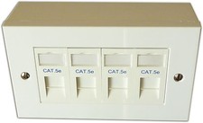 5x Presa di rete dati Cat 5e 4