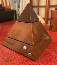 Brebbia RARE Set Accendino Posacenere Battipipa Legno Vintage LUXURY Scrivania