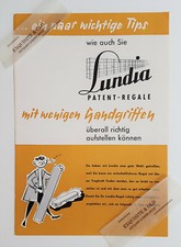 Lundia scaffale brevetto Schwannhäuser Weissenburg pubblicità pubblicità decorazione vintage vecchio