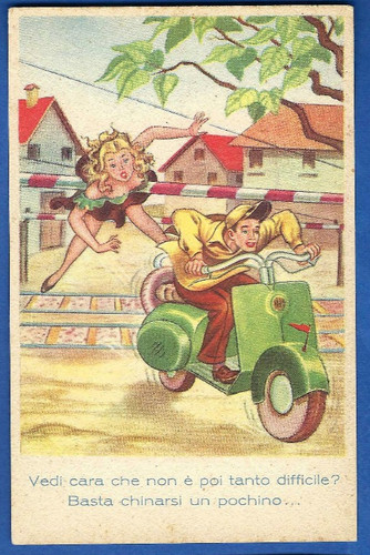 Fumetto vespa scooter - vespa, moto