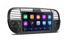 CAR TABLET NERO PER FIAT 500