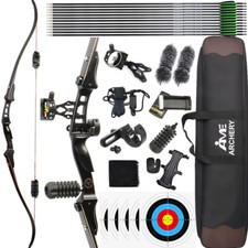 ILF 60" set frecce arco ricurvo 20-50 libbre borsa arco tiro con l'arco rimozione caccia americana