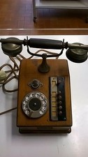 telefono antico in legno marca