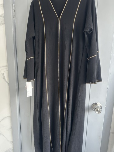 Abaya nera con diamante taglia