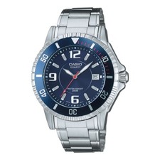 Orologio Uomo CASIO MTD-1053D-2AVES Bracciale Acciaio Blu Classico Sub 200mt