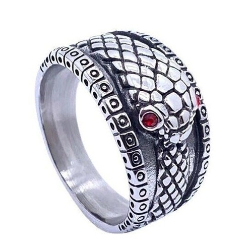 Anello uomo zirconi rossi - anello,