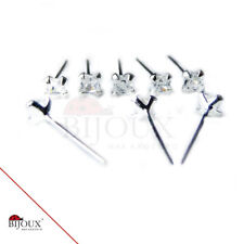 8 Orecchini Naso Piercing Nasino In Argento 925 Brillantino 2x2 zircone