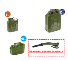 Tanica carburante omologata metallo benzina militare 5 10 20 lt diesel gasolio