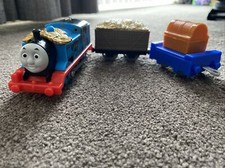 Funzionante e completo di camion originali moneta oro tesoro Thomas Track Master