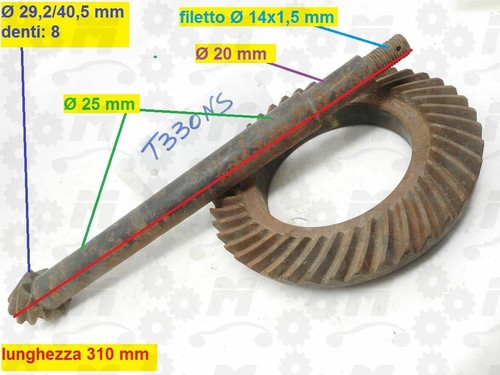 Coppia conica pignone - , e