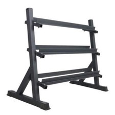 HB RASTRELLIERA 3 LIVELLI SUPPORTO RACK PORTA MANUBRI PESI PALESTRA ESPOSITORE