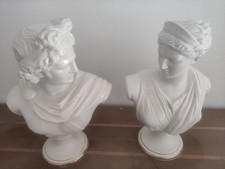 Capodimonte due mezzi busti in