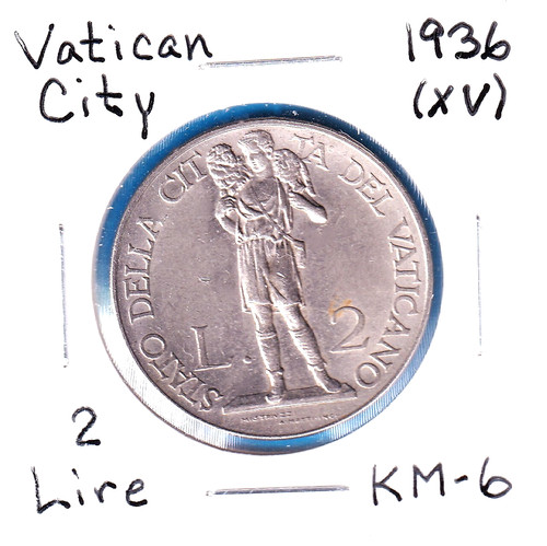 1936 vatican city - 1936, lire