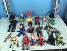 15697 lotto action figure mix super hero ironman spiderman turtles vintage loose