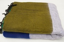 Coperta a righe in lana di yak