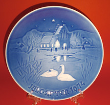 PIATTO DA COLLEZIONE PORCELLANA DANESE B&G NATALE JULE AFTEN AFTER 1974 VINTAGE