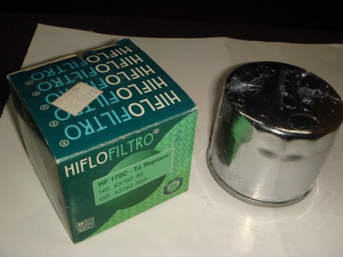 Filtro olio cromato harley - filtro,
