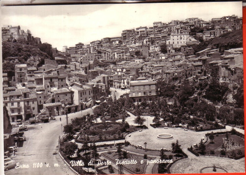 Cartolina enna citta b n - enna, citta'