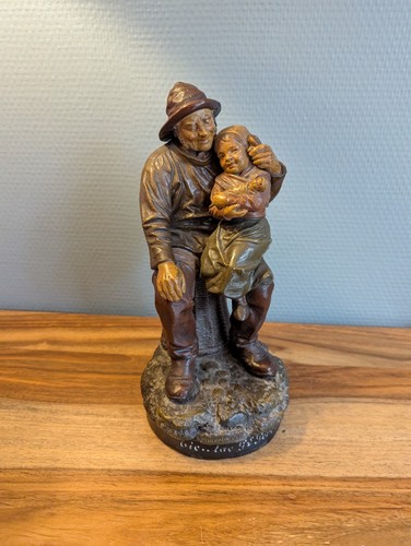 Grande statua antica - antica, pescatore