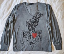 DSQUARED 2 T-SHIRT Cotone ricamata manica lunga M nuova