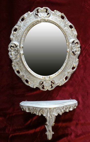 Specchio muro console ovale - muro,