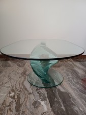 Tavolino ovale in vetro da