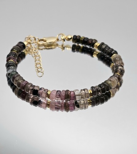 Bracciale rondelle tormalina - bracciale,