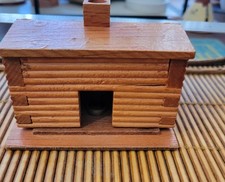 Bruciatore di incenso Log Cabin balsamo tronchi di abete Paines USA piccolo rustico