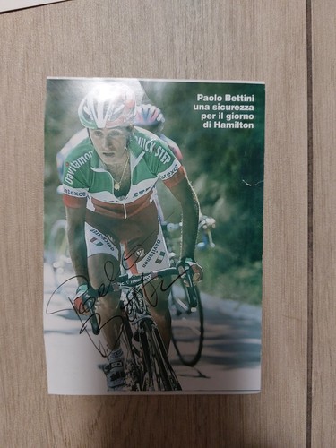Paolo bettini autografo - paolo,