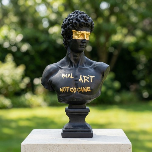 Statua david nero scultura - nero,