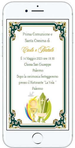 Invito digitale comunione - invito,