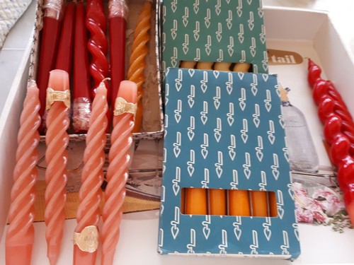 Antiche candele cera - in,