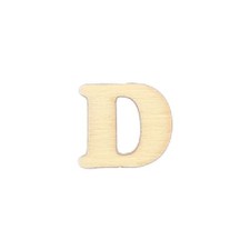 Lettera D in legno 2 cm