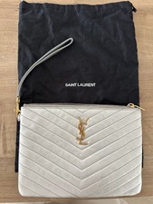Clutch YSL argento, borsa
