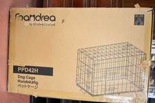 Kennel Cani Gabbia In Ferro Pieghevole 2 Porta Vassoio Rimovibile107x70x77.5cm N