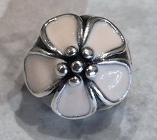 Charm Pandora Originale Smalto Rosa Fiori di Ciliegio Clip ALE 925 #791041EN40
