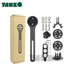 Supporto Computer GPS Bici Carbonio Manubrio Integrato Garmin Bryton Gopro