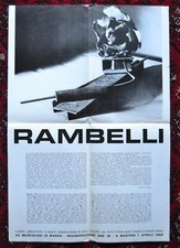 Invito/manifesto 68° mostra La Galleria il Salotto COMO. AMILCARE RAMBELLI. 