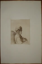 Giuseeppe Zocchi stampa antica 1818 uomo profilo ritratto portrait