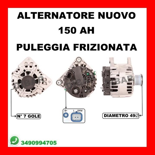 Alternatore nuovo 150ah - nuovo,