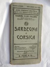CARTINA TOURING CLUB SARDEGNA CORSICA BICI BIANCHI REMINGTON ARMI AUTO FUSI 1902