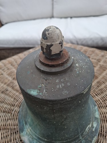 Vintage brass bell 1956 - vintage,